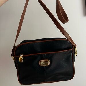 Della Prima Navy with Brown Accents Bag